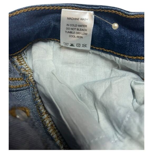 Judy Blue Jeans Womens 5 27 Blue Straight Fit Dark Wash Mid Rise Wiskering JB823 - Picture 11 of 12